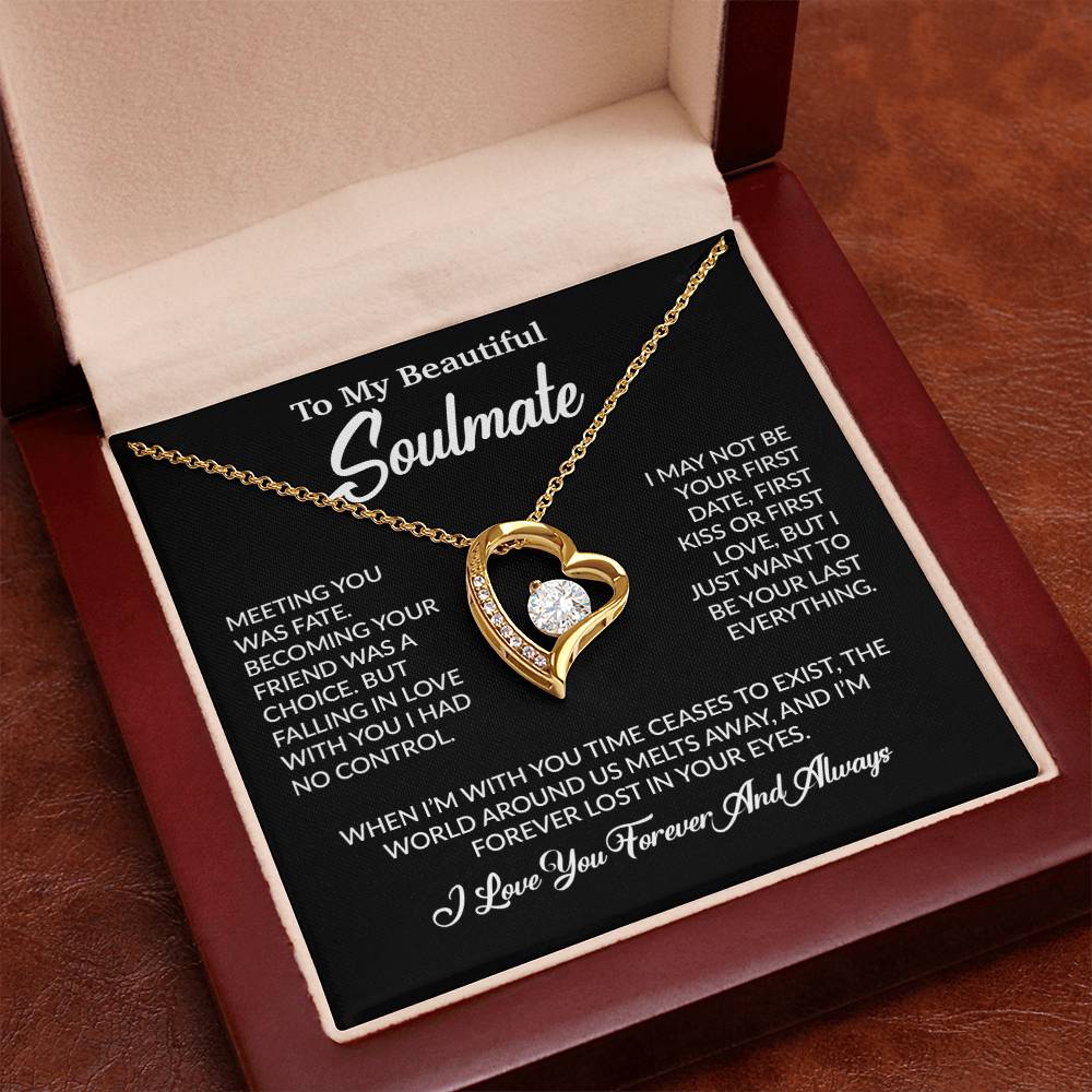 To My Soulmate Necklace, Soulmate Gift, Gift For Girlfriend, Christmas Gift 16_10_Black