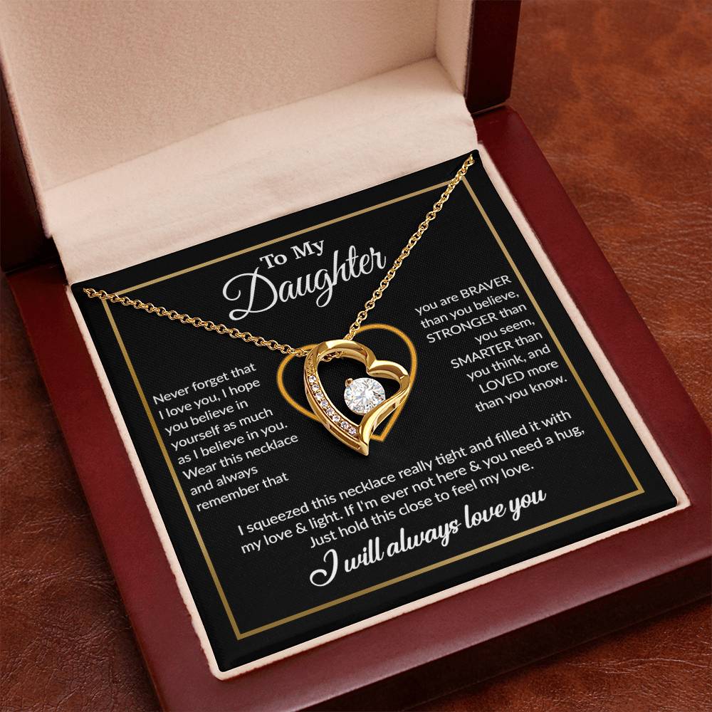 To My Daughter Necklace, Gift For Daughter From Dad, Daughter Father Necklace 13_12_Black
