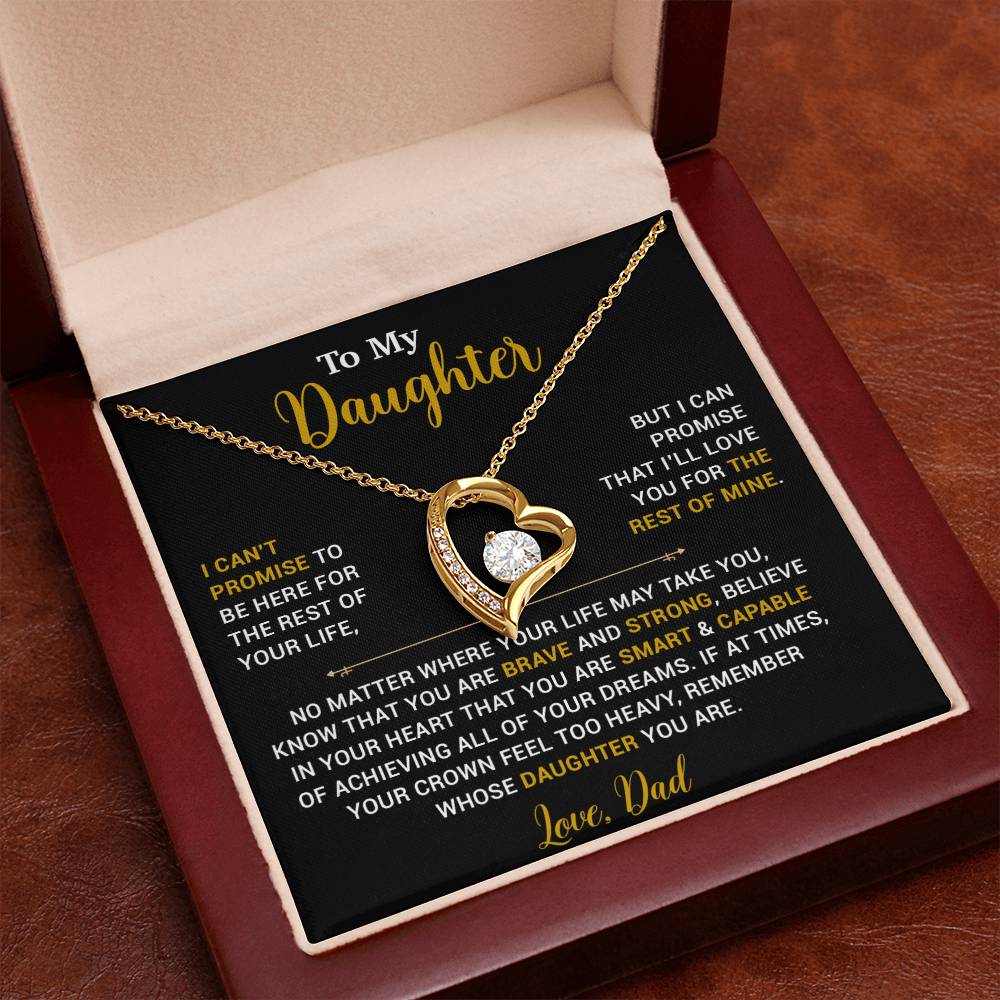 To My Daughter Necklace, Gift for Daughter from Dad, Father Daughter Necklace 17_4_Gold