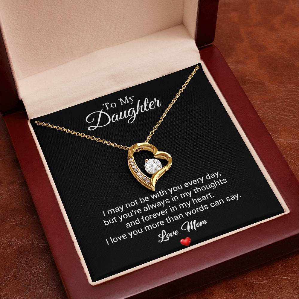To My Daughter Necklace, Gift For Daughter From Mom, Daughter Mother Necklace