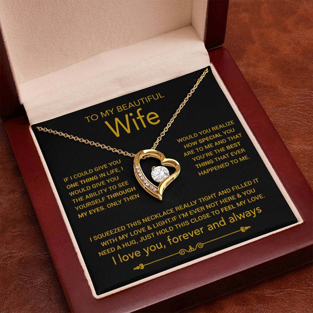 To My Wife Necklace, Christmas Gifts For Women, Anniversary Gift For Wife 8_10_Gold