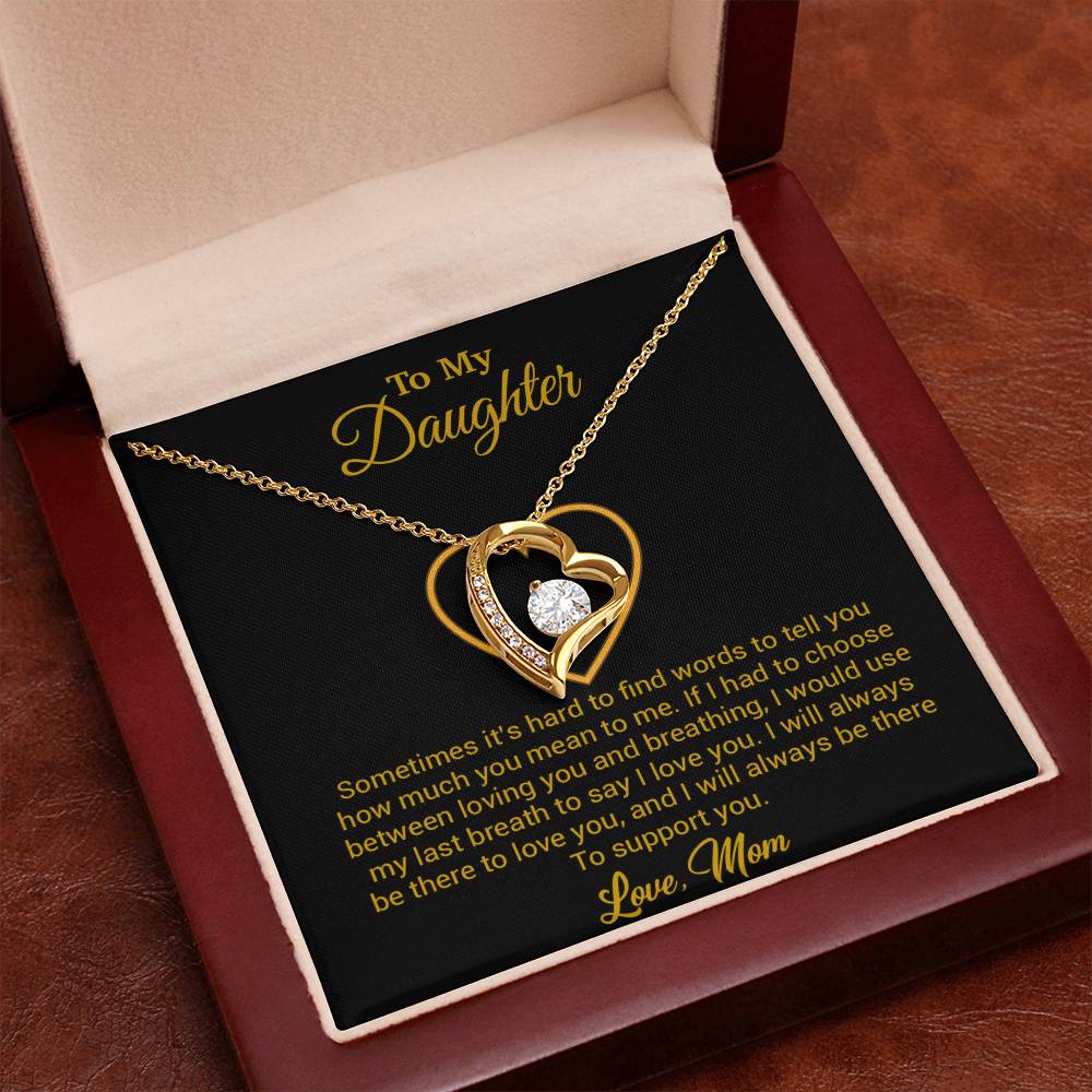 To My Daughter Necklace, Gift for Daughter from mom, Daughter mother Necklace 31_3_Gold