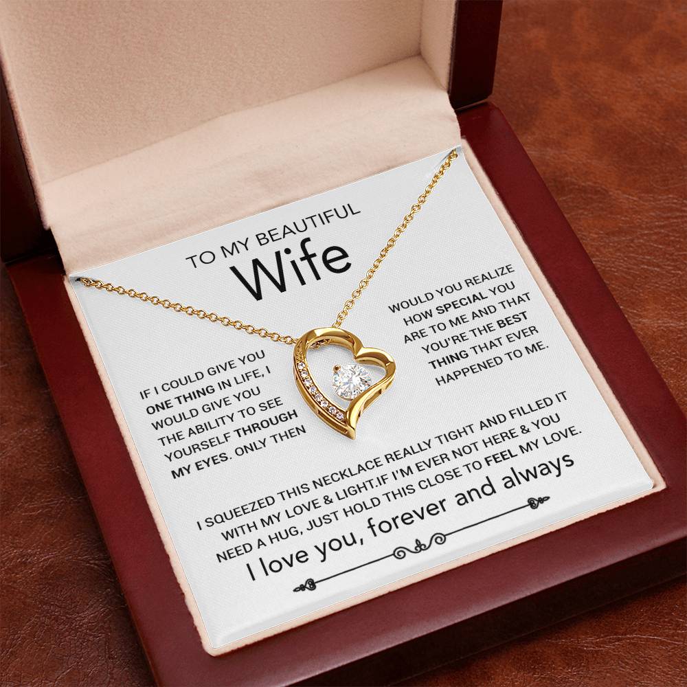 To My Wife Necklace, Christmas Gifts For Women, Anniversary Gift For Wife 8_10_White