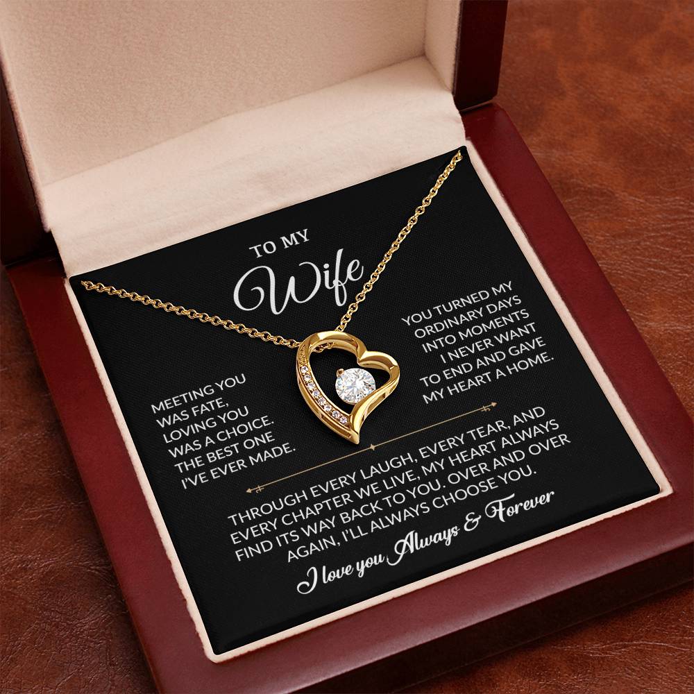 To My Wife Necklace, Gift For Wife, Anniversary Gift For Wife, Necklace For Wife 1_8_Black