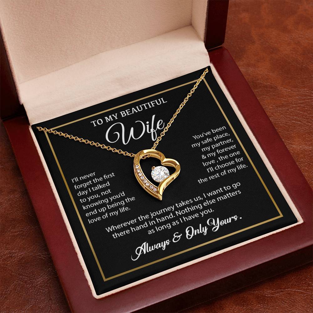 To My Wife Necklace, Gift For Wife, Anniversary Gift For Wife, Necklace For Wife 24_7_Black