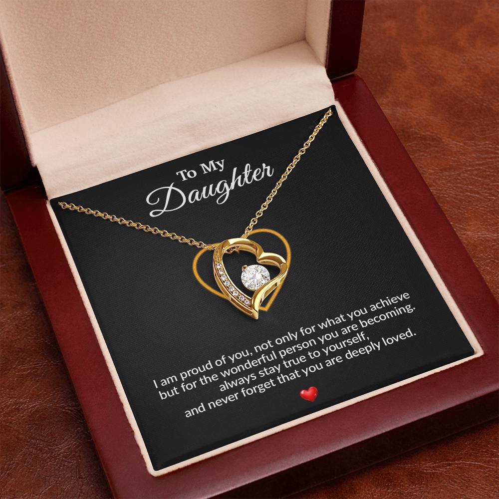 To My Daughter Necklace, Gift for Daughter from Dad, Father Daughter Necklace 12_8_Black