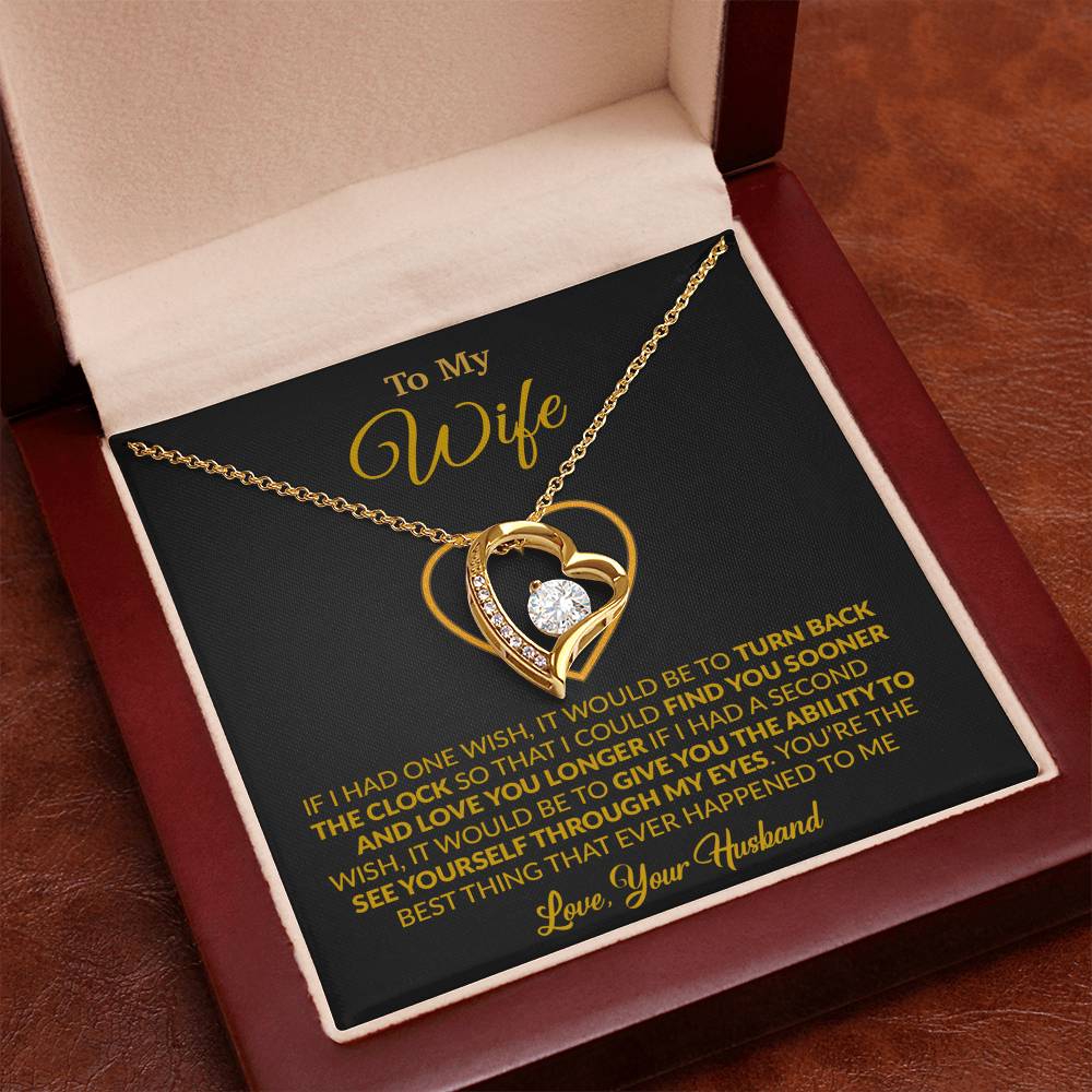 To My Wife Necklace, Gift For Wife, Anniversary Gift For Wife, Necklace For Wife 13_1_Gold