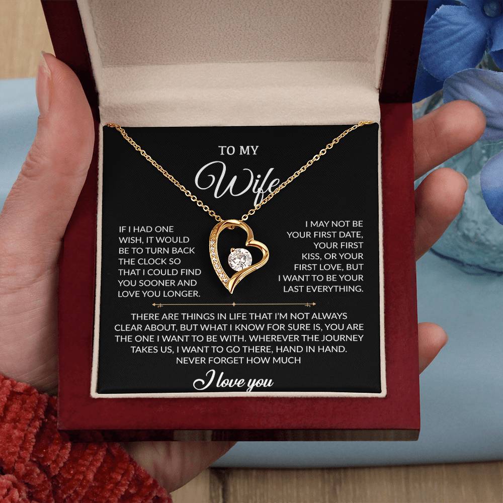 To My Wife Necklace, Gift For Wife, Anniversary Gift For Wife, Necklace For Wife 28_7_Black