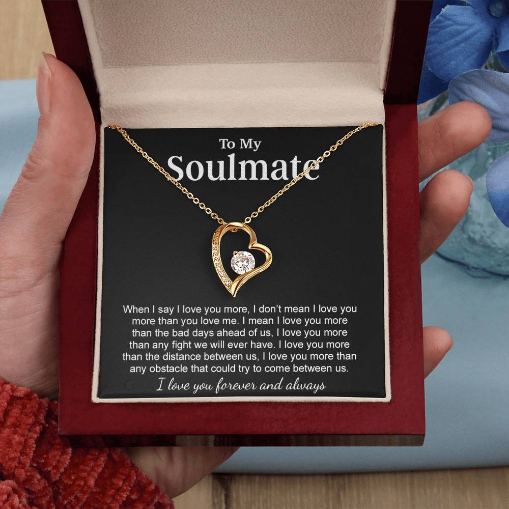 To My Soulmate Necklace, Birthday Gift for Her, Anniversary Gifts, Christmas Gift