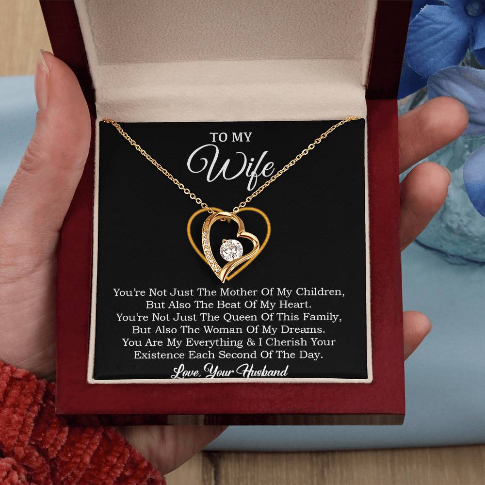To My Wife Necklace, Gift For Wife, Anniversary Gift For Wife, Necklace For Wife 30_1_Black