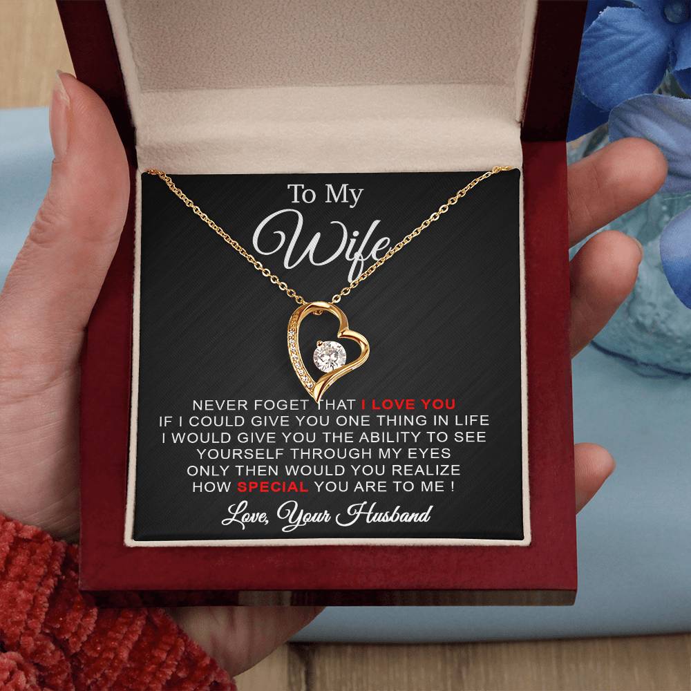 To My Wife Necklace Wife Gift from Husband, Anniversary Gift, Wife Birthday Gift