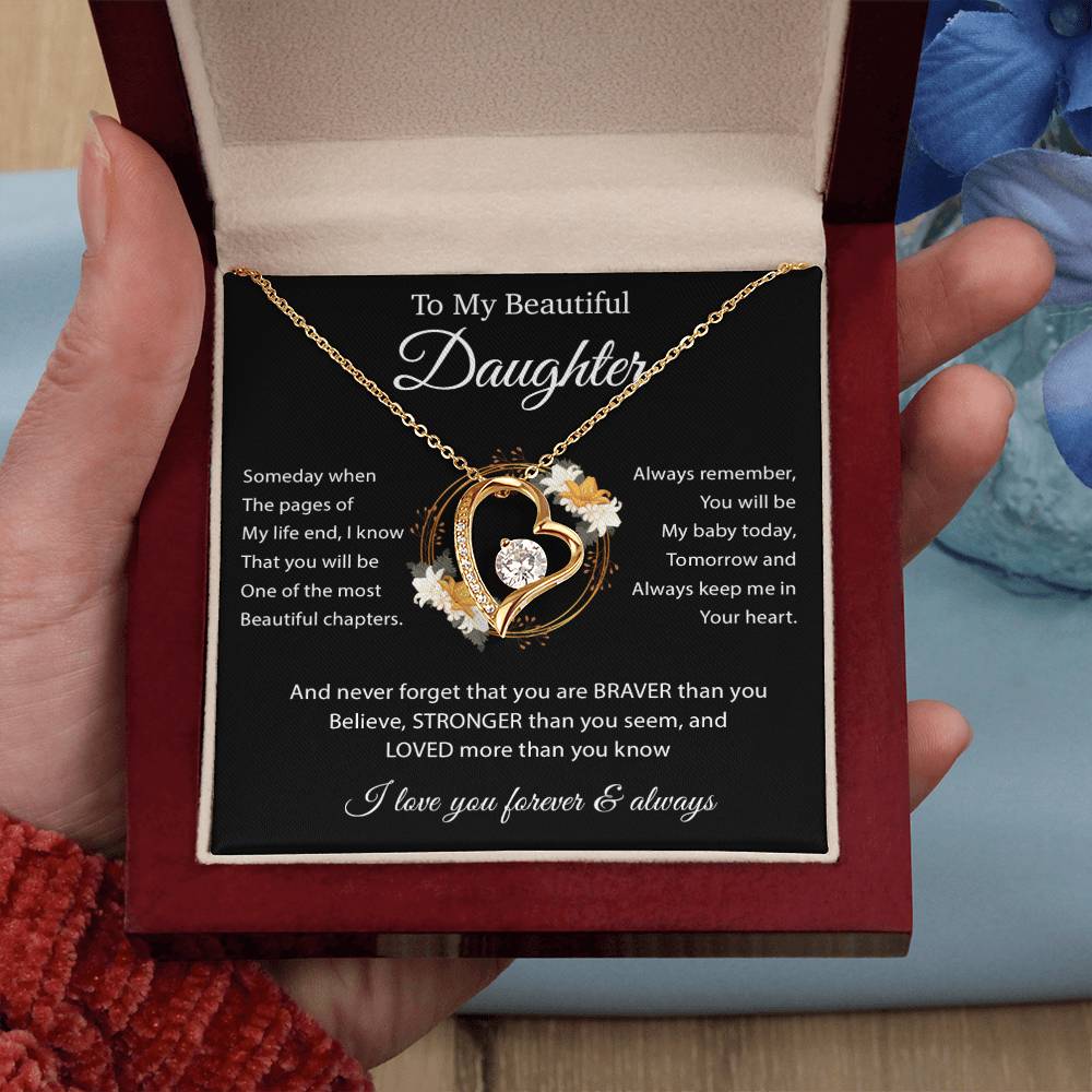 To My Daughter Necklace, Gift To Daughter, Daughter Gift, Christmas Gift Necklace
