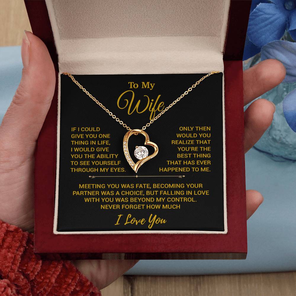 To My Wife Necklace, Christmas Gifts For Women, Anniversary Gift For Wife 19_10_Gold