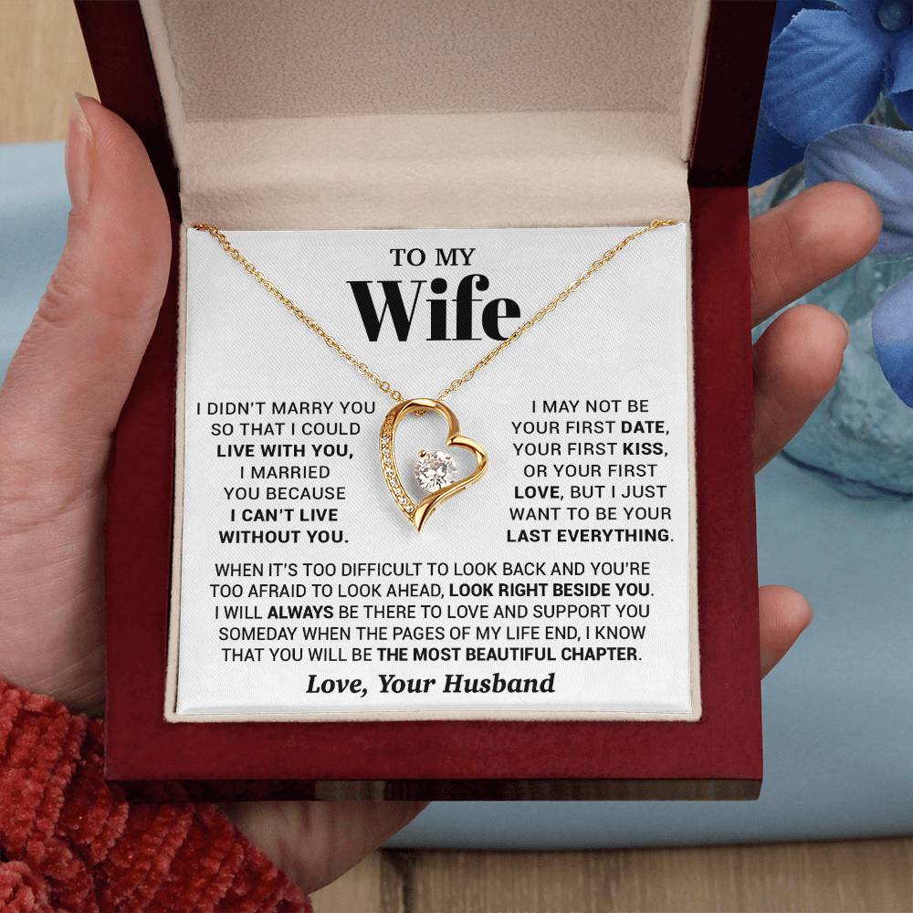 To My Wife Necklace, Christmas Gifts For Women, Anniversary Gift For Wife 28_9_White