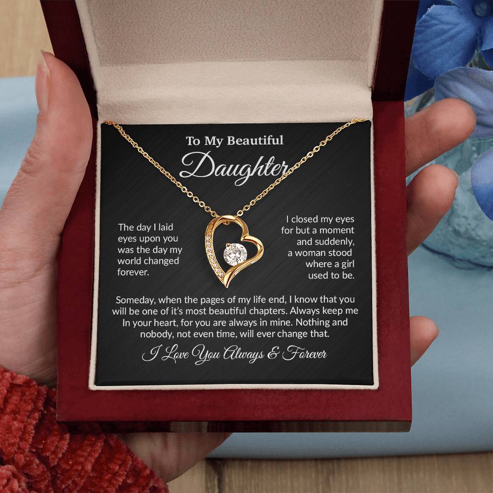 To My Daughter Necklace, Daughter Mother Necklace, Daughter Gift From Mom 8_11_Black