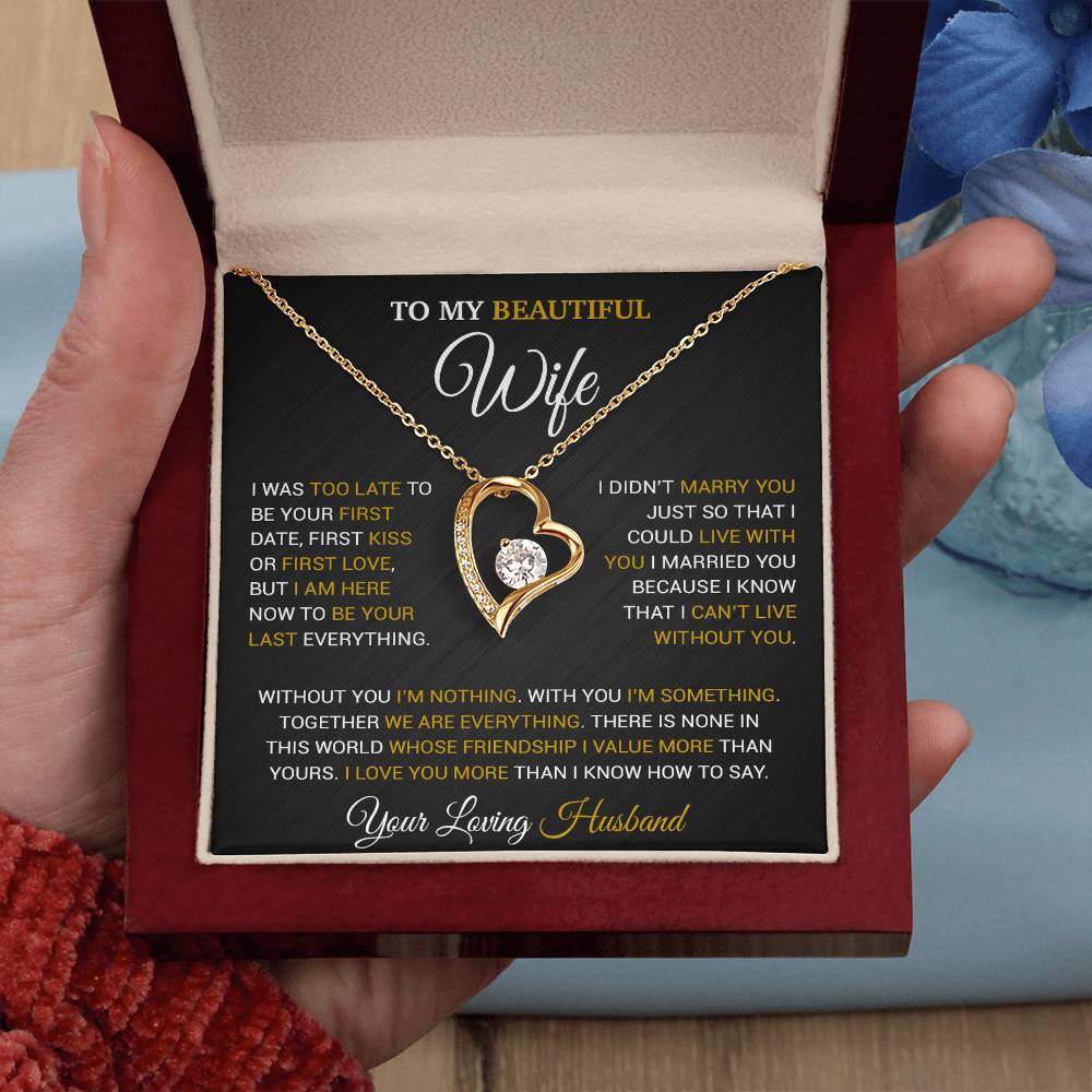 To My Wife Necklace, Christmas Gifts For Wife, Anniversary Cute Gift For Wife 9_9