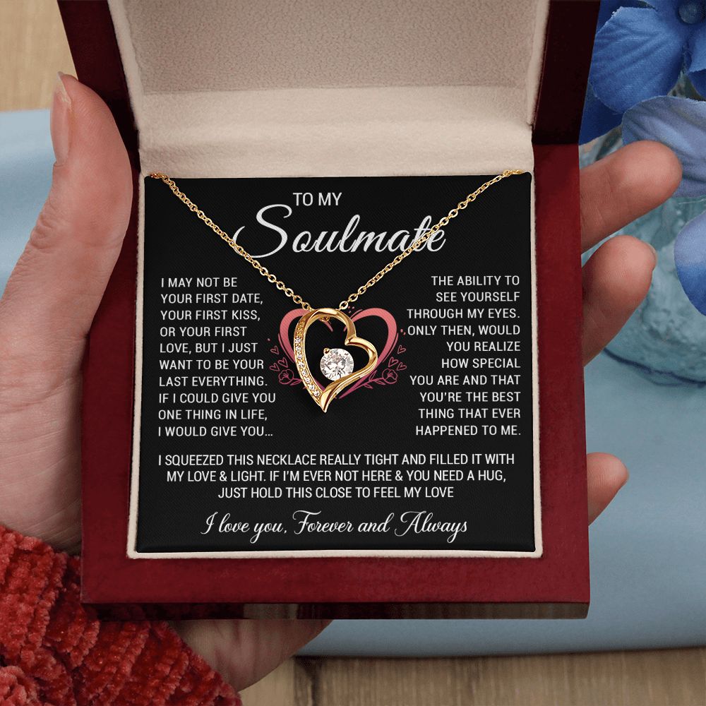 To My Soulmate Necklace, Gift for Wife, Girlfriend, Anniversary Necklace, Soulmate Gift, Christmas Gift