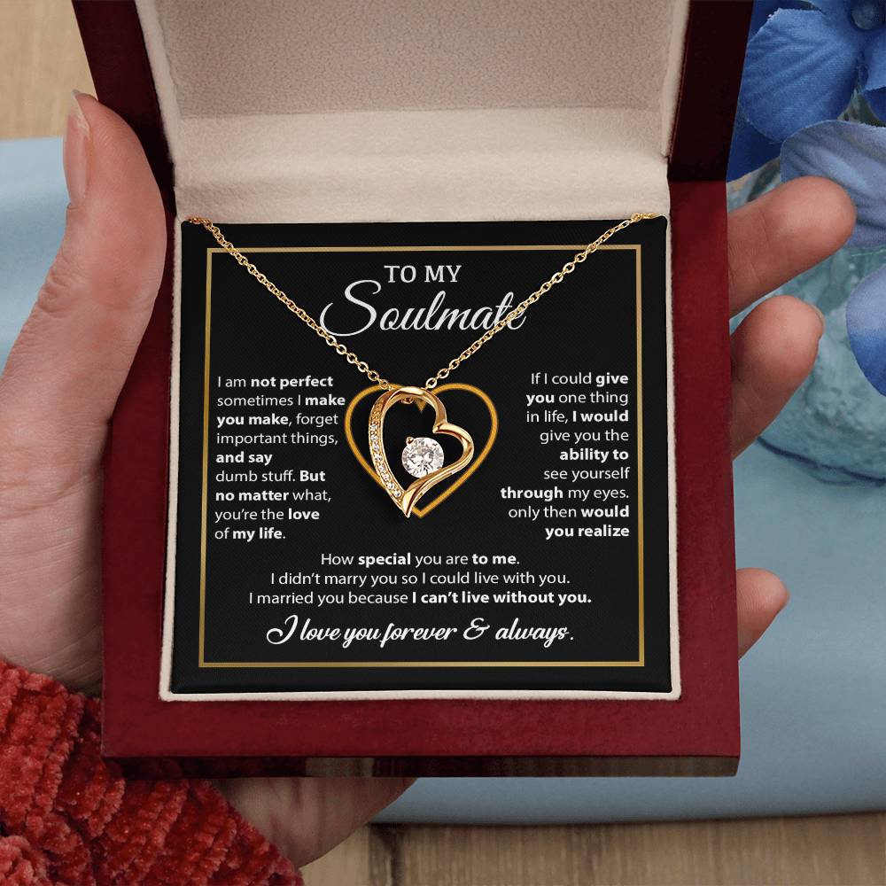 To My Soulmate Necklace, Gift For Wife From Husband, Valentines Gift For Wife 11_2_Black