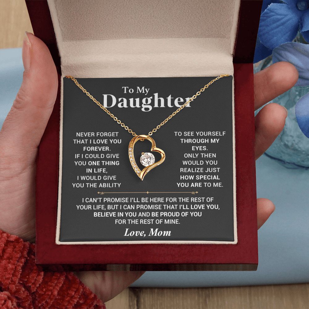 To My Daughter Necklace, Daughter Gift From Mom, Birthday Gift for Daughter44