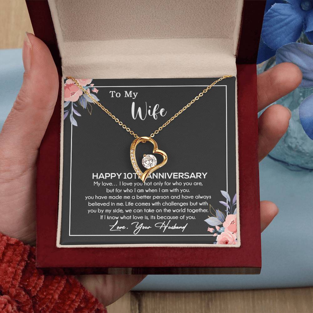 10th Anniversary Gift For Wife Necklace, 10 Year Anniversary, 10th Wedding Gift _11_11