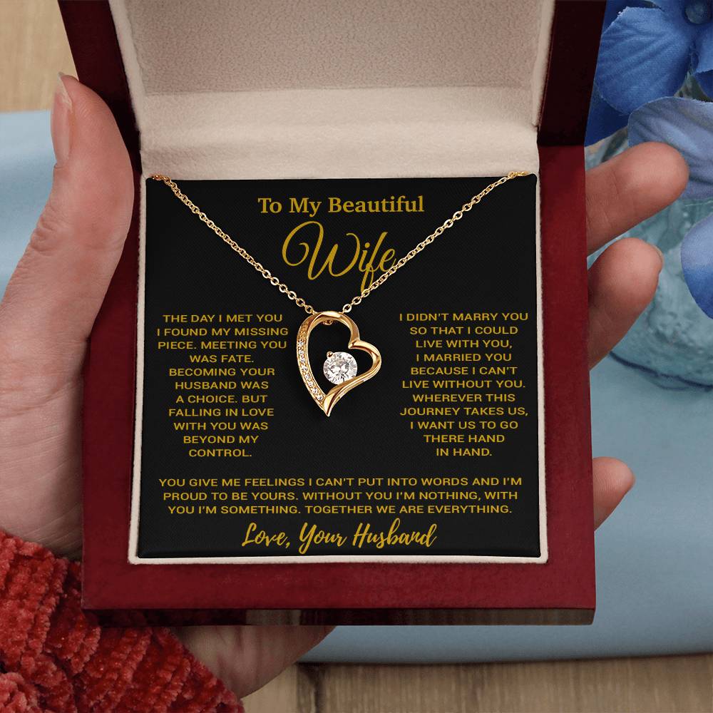To My Wife Necklace, Vanlentines Gifts For Women, Anniversary Gift For Wife 1_11_Gold