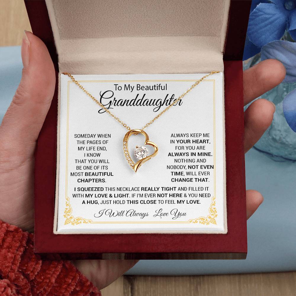 To My Granddaughter Necklace, Gift For Your Granddaughter, Christmas,Anniversary, Graduation