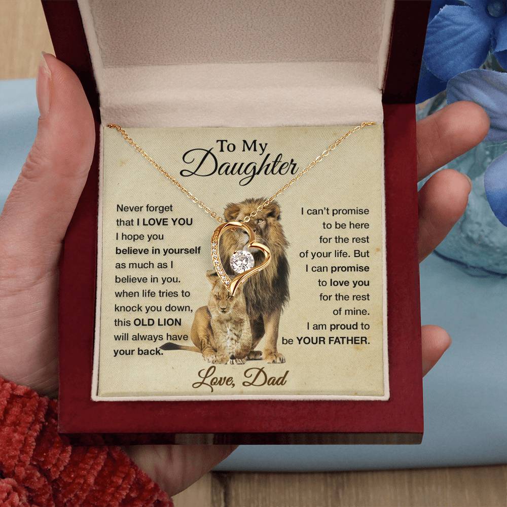 To My Daughter Necklace, Xmas Gift For Daughter From Dad, Daughter Father Lion 7_12