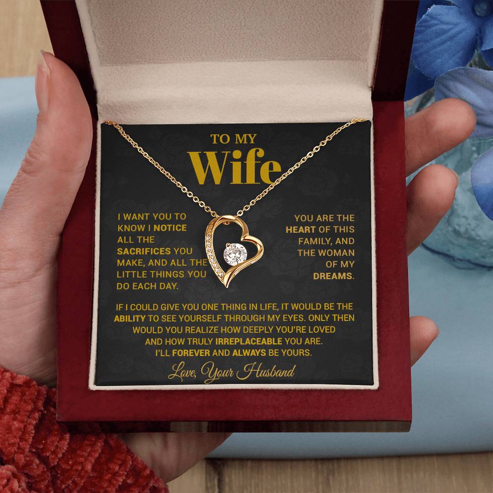 To My Wife Necklace, Christmas Gifts For Women, Anniversary Gift For Wife 6_10_Gold