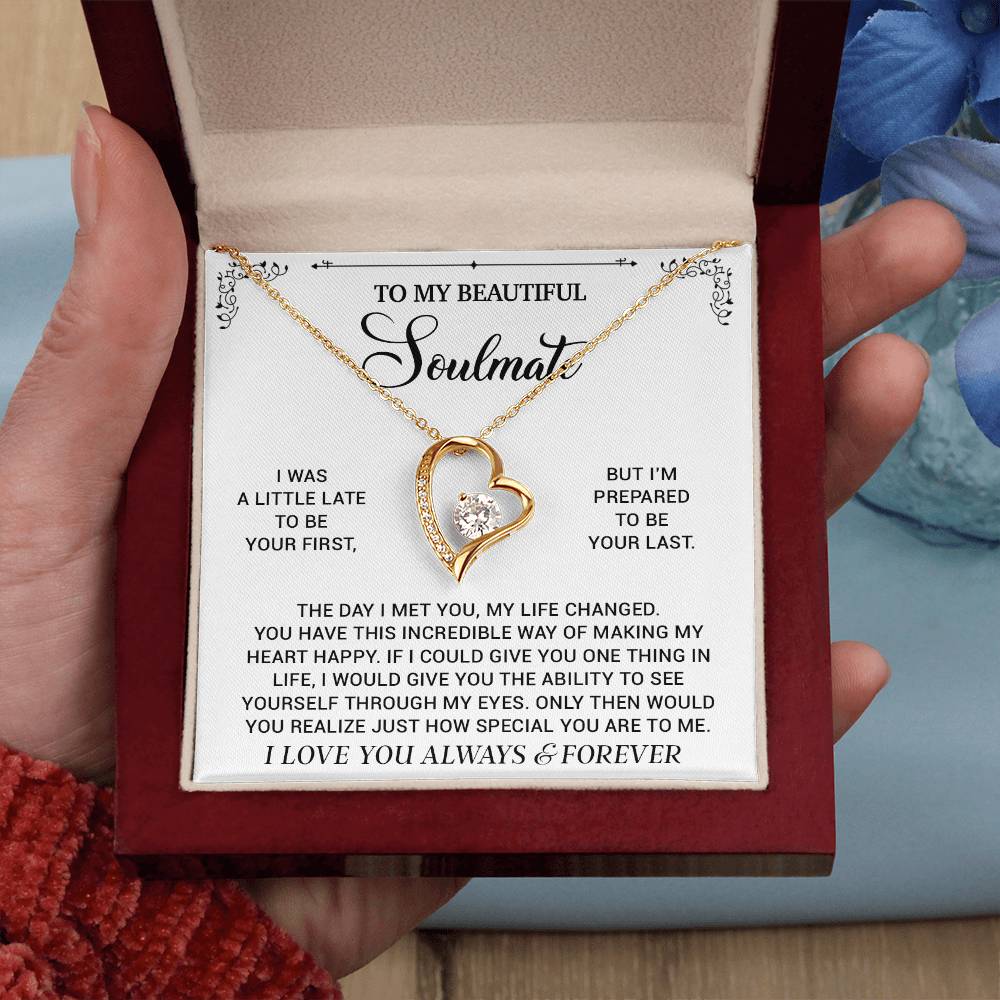 To My Soulmate Necklace, Birthday Gifts For Her, Christmas Gift For Soulmate