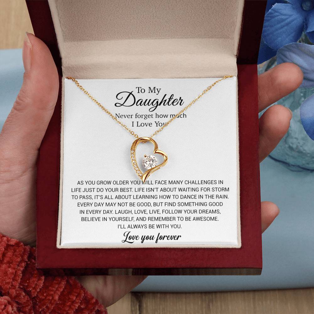 To My Daughter Necklace, Daughter Mother Necklace, Daughter Gift From Mom 29_11_White