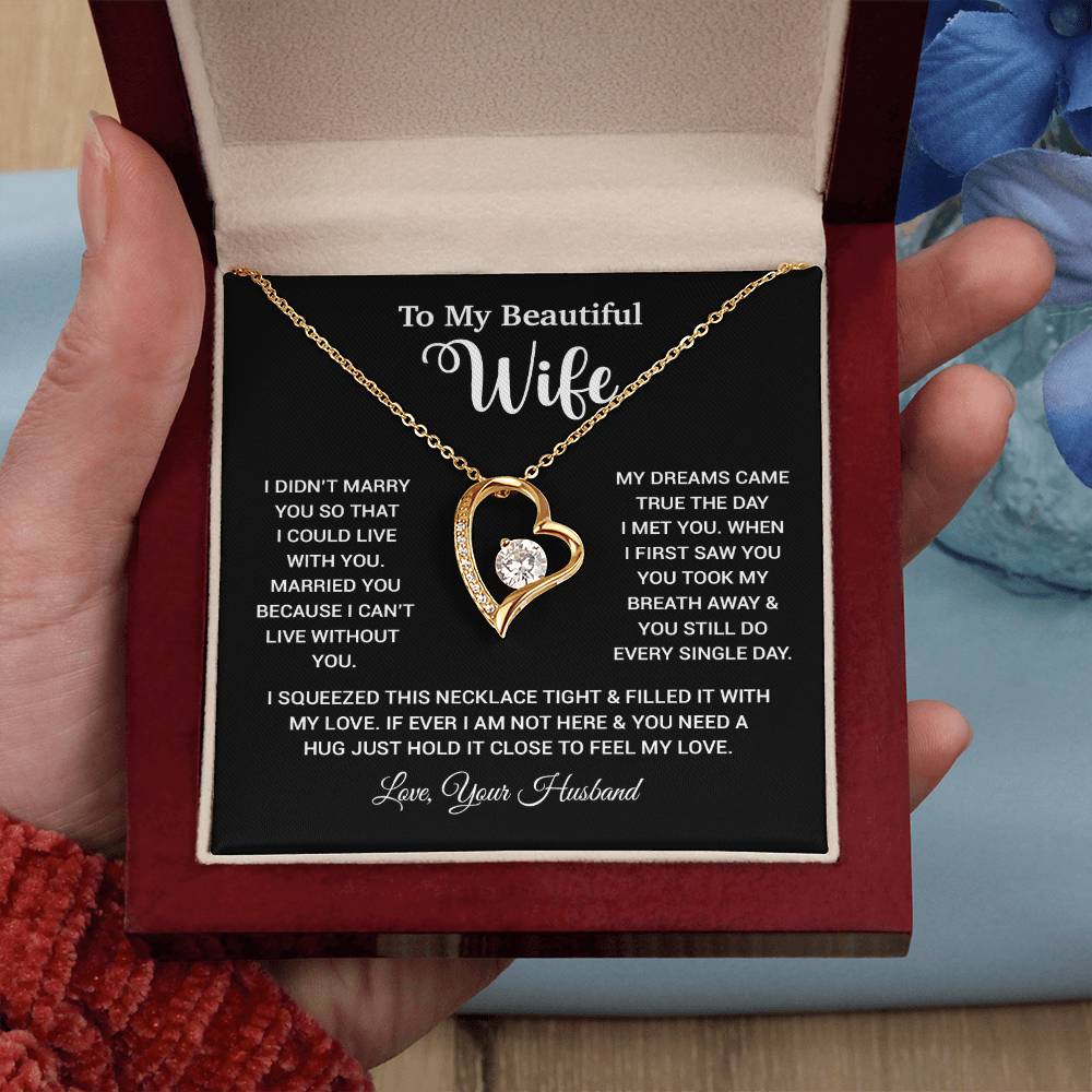 To My Wife Necklace Wife Gift from Husband, Anniversary Gift, Christmas Gift
