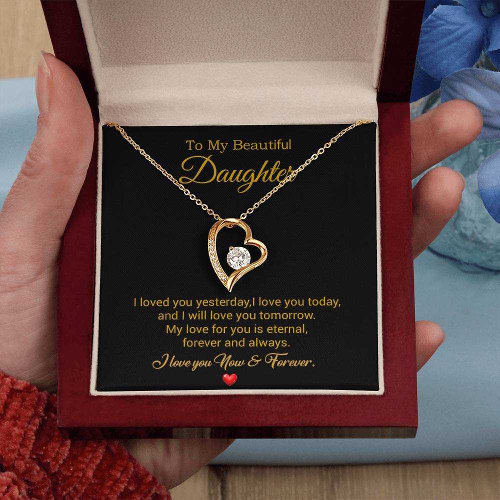 To My Daughter Necklace, Gift For Daughter From Dad, Daughter Father Necklace 30_7_Gold