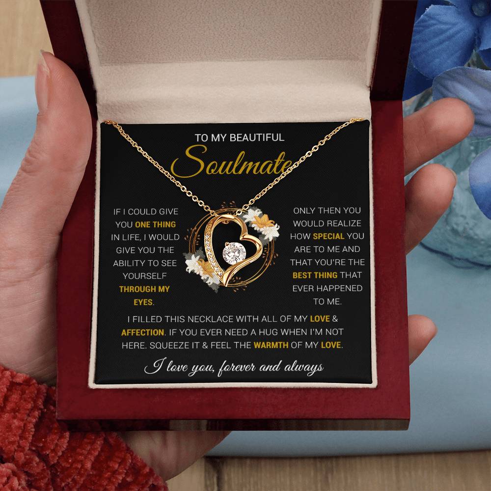 To My Soulmate Necklace Gift For Wife Girlfriend Birthday Anniversary Christmas