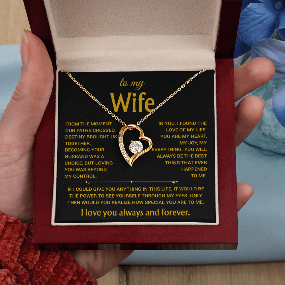 To My Wife Necklace, Christmas Gifts For Women, Anniversary Gift For Wife 6_1_Gold