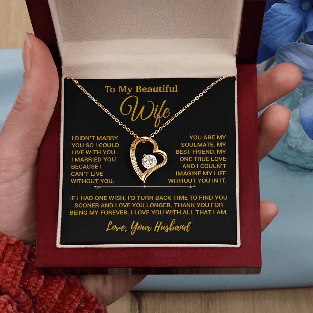 To My Wife Necklace, Christmas Gifts For Women, Anniversary Gift For Wife 22_12_Gold