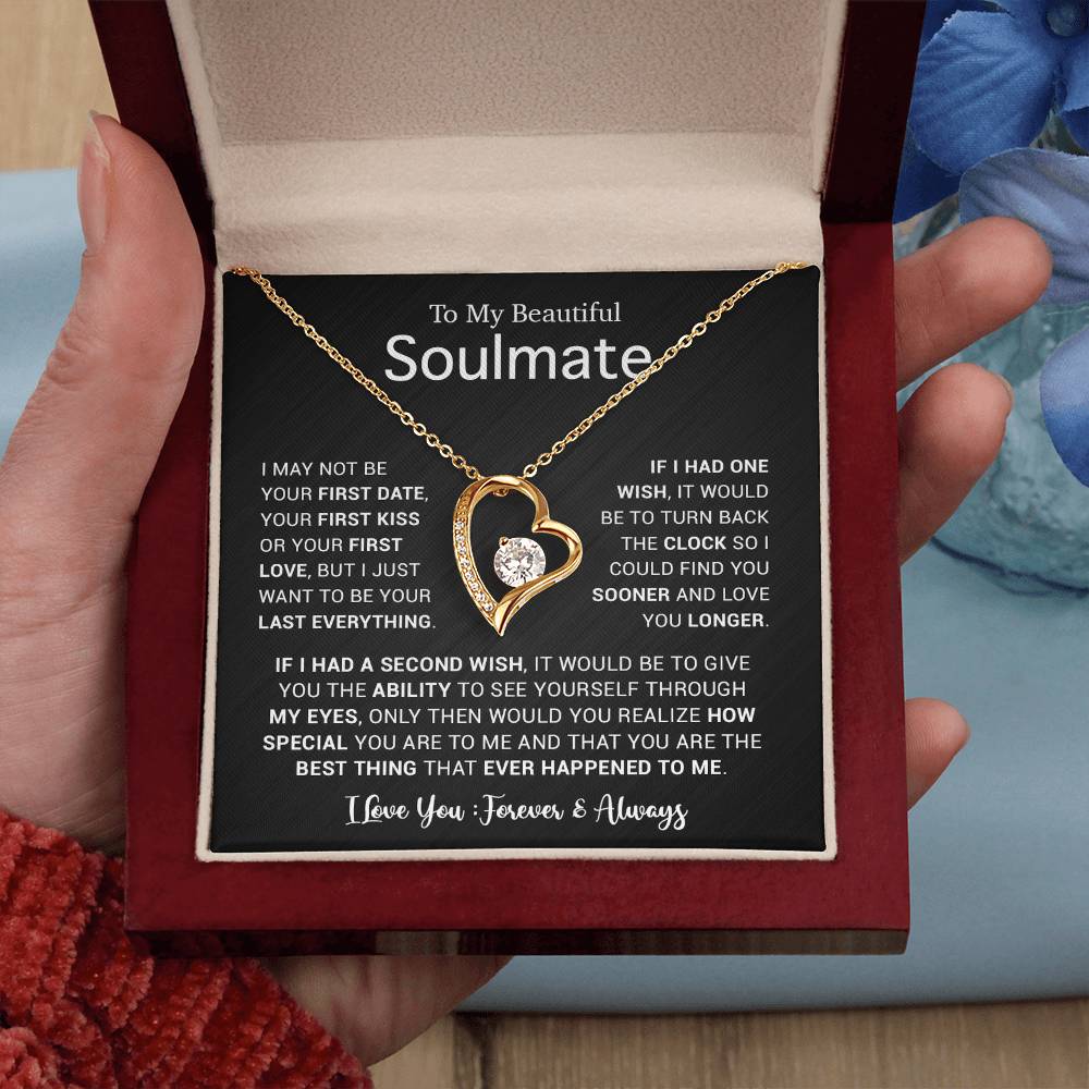 To My Soulmate Necklace, Gift For Soulmate, Anniversary Gift, Birthday Gift 5_5_Black