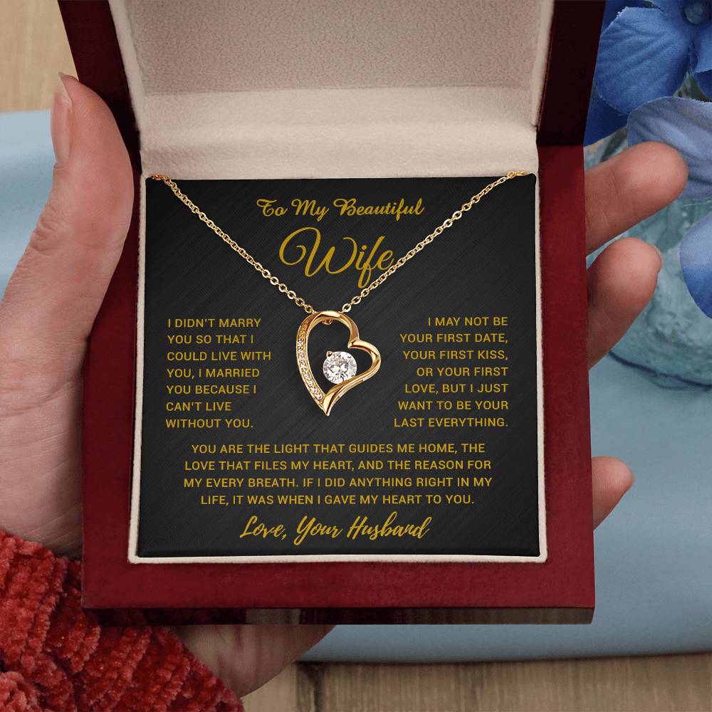 To My Wife Necklace, Gift For Wife, Anniversary Gift For Wife, Necklace For Wife 4_5_Gold