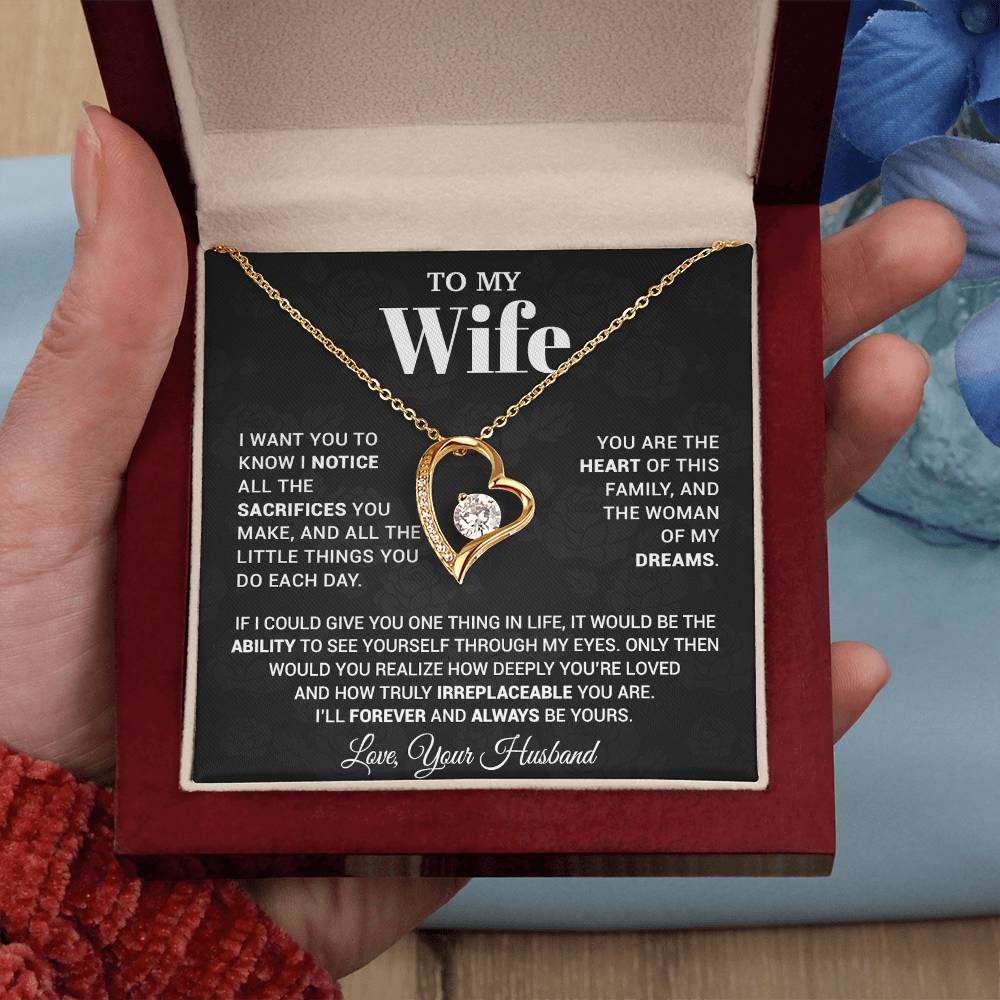 To My Wife Necklace, Christmas Gifts For Women, Anniversary Gift For Wife 6_10_Black