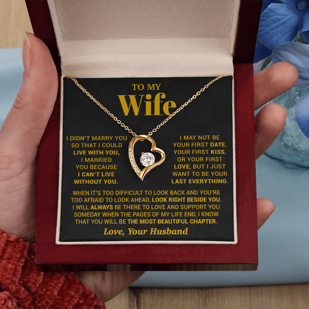 To My Wife Necklace, Christmas Gifts For Women, Anniversary Gift For Wife 28_9_Gold