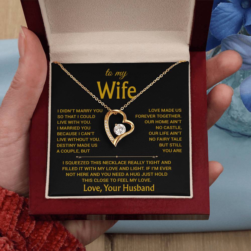 To My Wife Necklace, Christmas Gifts For Women, Anniversary Gift For Wife 17_12_Gold