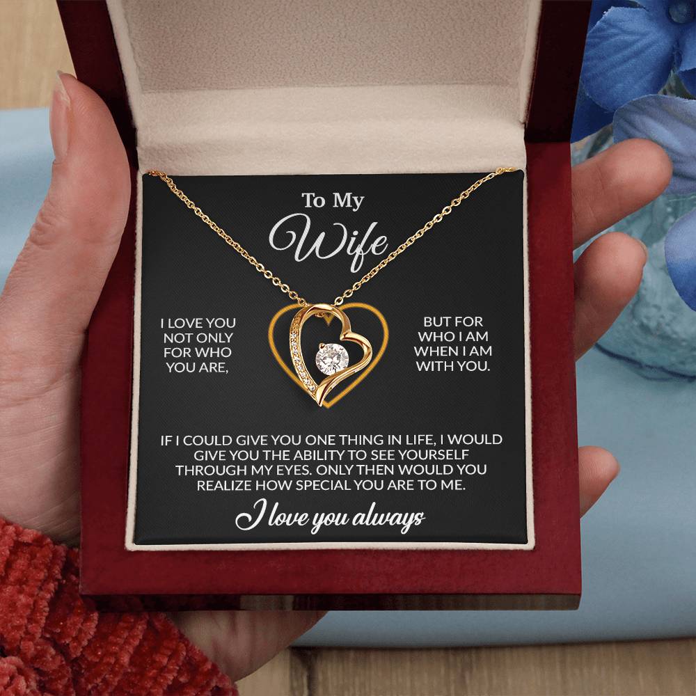 To My Wife Necklace, Gift For Wife, Anniversary Gift For Wife, Necklace For Wife 10_6_Black