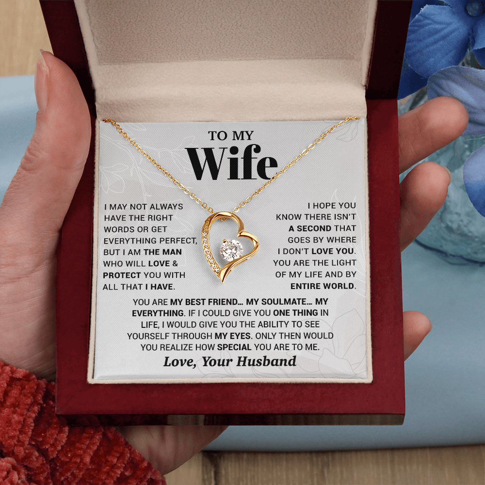 To My Wife Necklace, Christmas Gifts For Women, Anniversary Gift For Wife 13_10_White