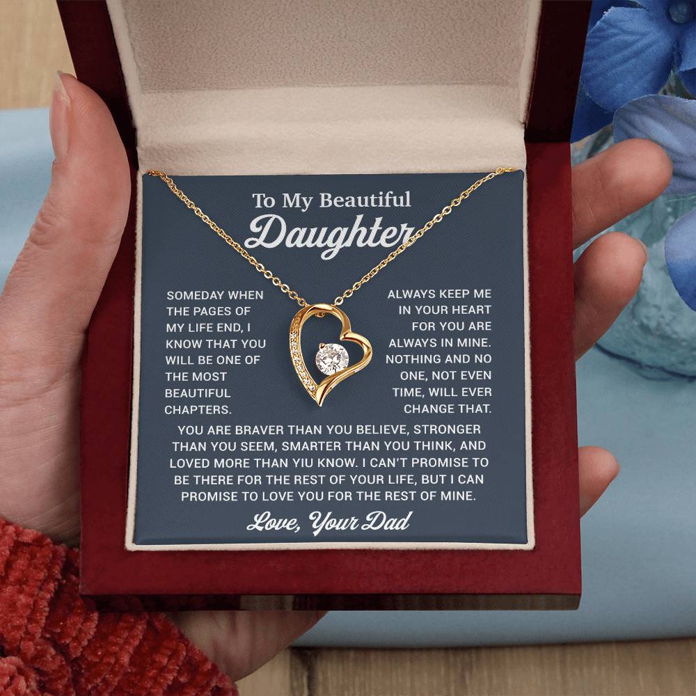 To My Daughter Necklace, Gift for Daughter from Dad, Father Daughter Necklace 9_12