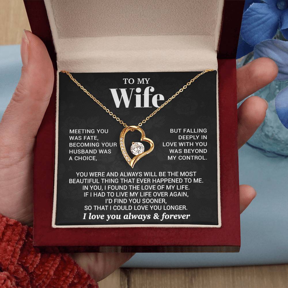 To My Wife Necklace, Christmas Gifts For Women, Anniversary Gift For Wife 7_10_Black