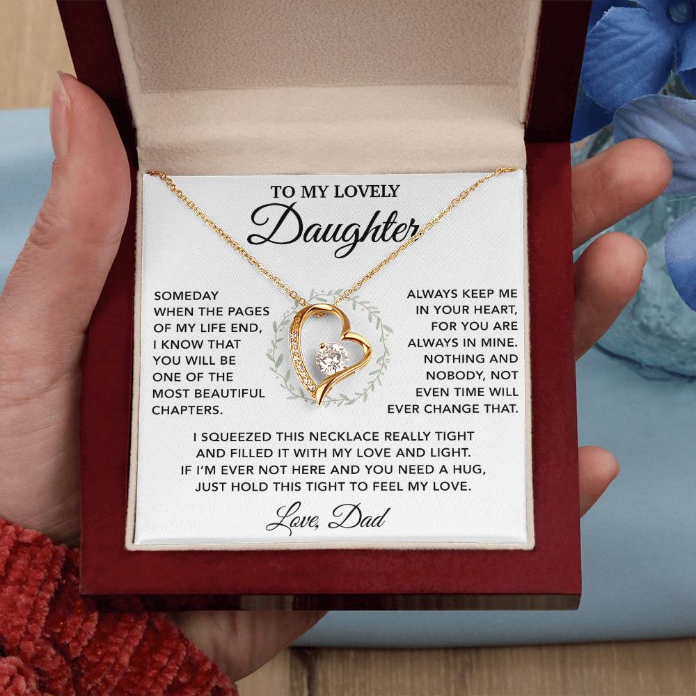 To My Daughter Necklace, Gift for Daughter from Dad, Father Daughter Necklace 6_10