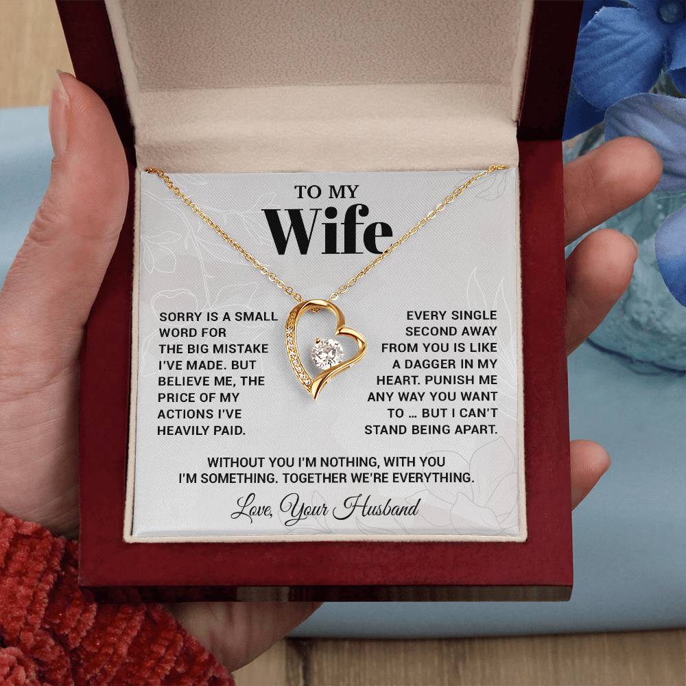 To My Wife Necklace, Christmas Gifts For Women, Anniversary Gift For Wife 15_10_White