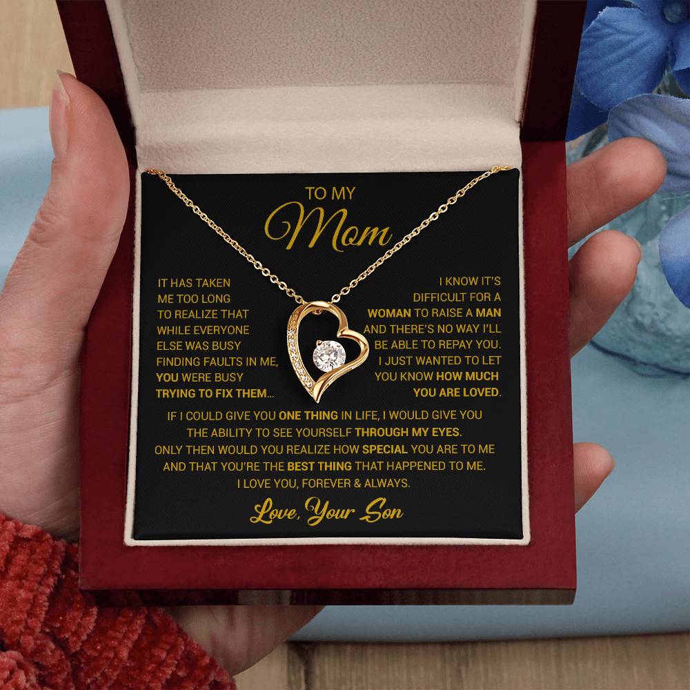 To My Mom Necklace, Mama, Gift From Son For Birthday, Mother 's Day Gift 26_2_Gold