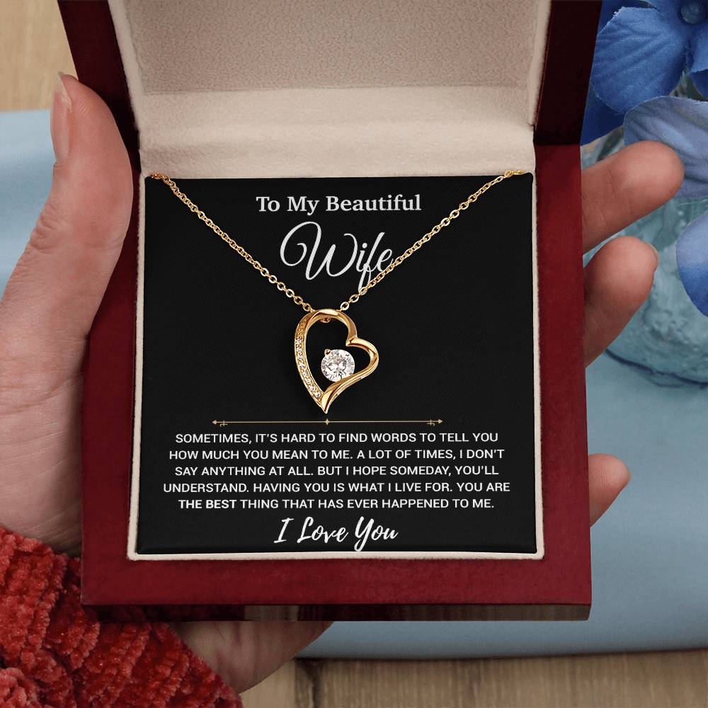 To My Wife Necklace, Christmas Gifts For Women, Anniversary Gift For Wife 20_11_Black