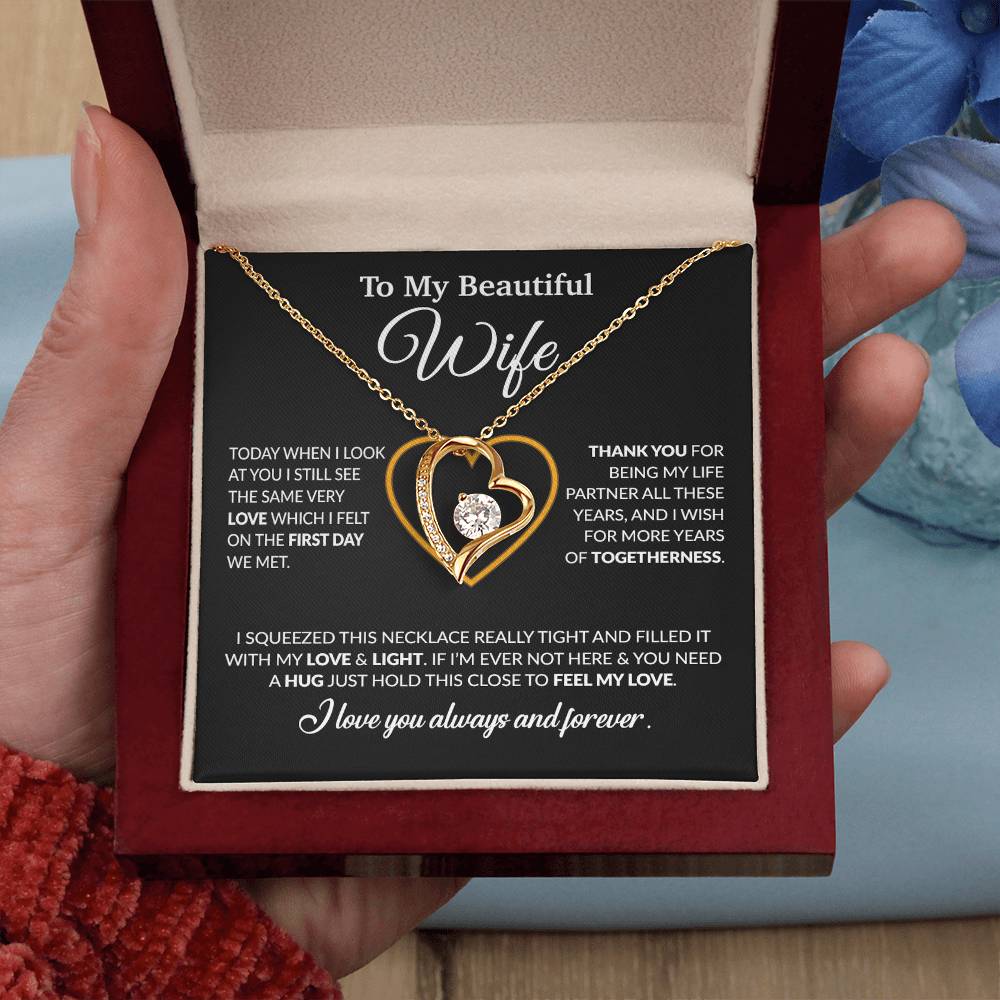 To My Wife Necklace, Christmas Gifts For Women, Anniversary Gift For Wife 9_12_Black