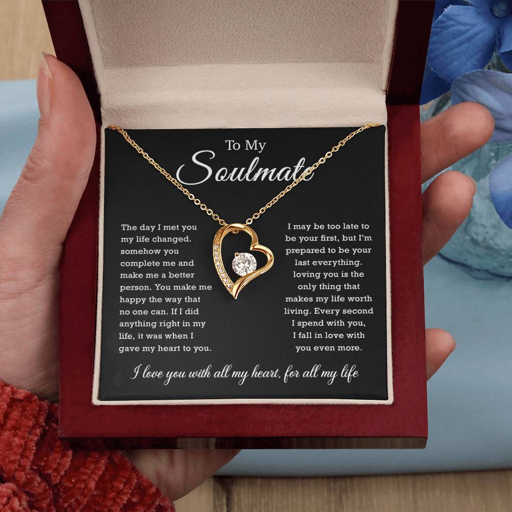 To My Soulmate Necklace, Gift For Wife, Girlfriend, Fiancee, Anniversary Gift, Birthday Gift
